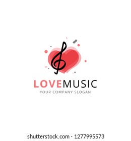 Love Music Logo, Vector