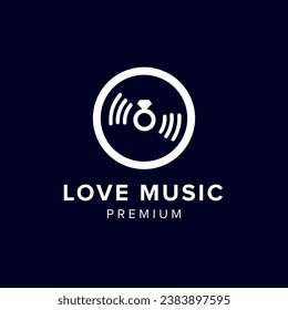 love music logo vector icon illustration