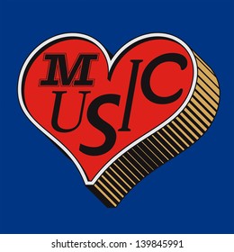 I love music. Music in my heart. Music lover.