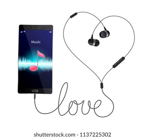 Love Music Realistic Composition