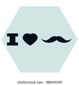 I love mustache shape isolated