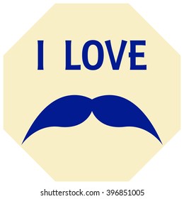 I love mustache shape isolated