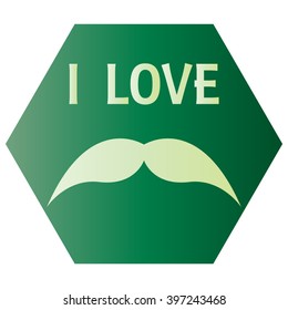 I love mustache shape isolated