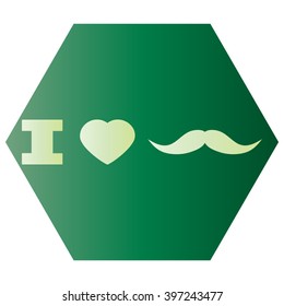 I love mustache shape isolated
