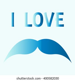 I love mustache shape isolated