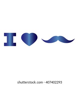 I love mustache shape isolated