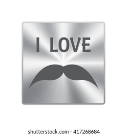 I love mustache shape isolated 