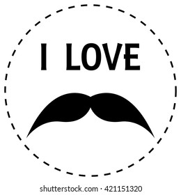 I love mustache shape isolated