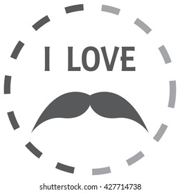 I love mustache shape isolated