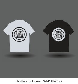 I love my allah t-shirt design. Islamic t-shirt design.