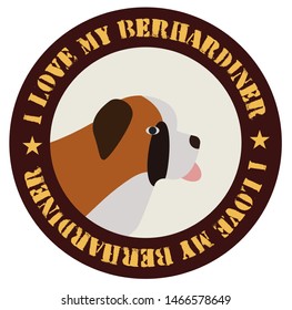 I love my bernhardiner badge