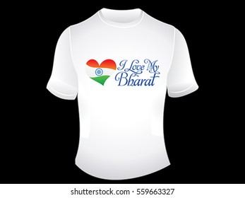 i love my bharat tshirt vector illustration