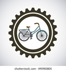 love my bicycle lifestyle concept icon vector illustration design