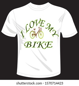 i love my bike tshirt design 
