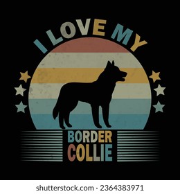 
I LOVE MY BORDER COLLIE illustrations with patches for t-shirts and other uses svg