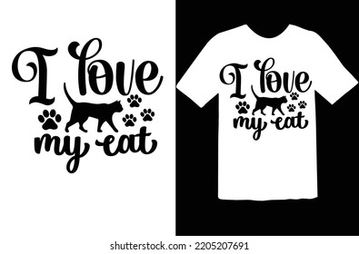 I love my cat svg design