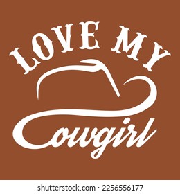 Liebe mein Cowgirl. Das Paar von Kreativziffer Valentin. Kunstwerk-Design, Illustration für T-Shirt-Druck, Poster, Badge Wild West Stil, American Western.