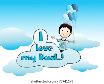  i love my day background with boy holding balloons