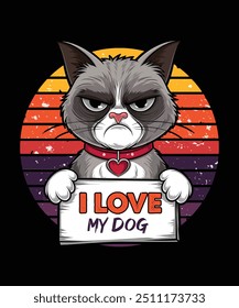 I Love My Dog T-shirt design