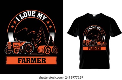 I love my farmer t shirt design t shirt design