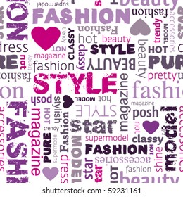 I love my fashion style seamless pattern in vector