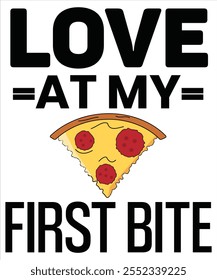 Love at my first bite T-shirt, Vector File