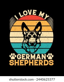 I love my German shepherd svg