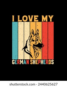 I love my German shepherd svg