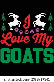 
I Love My Goats eps cut file for cutting machine