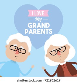 i love my grandparents celebration design