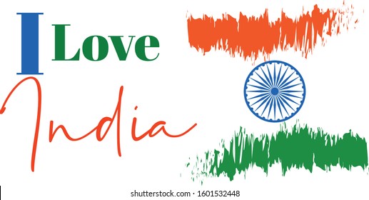 I love My India Vector Illustration Background Image