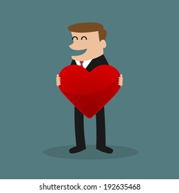 I love my job, Business concept. vector eps10.