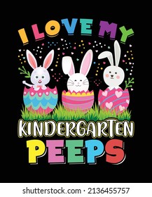 I Love my Kindergarten Peeps t shirt design