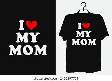 Amo a mi mamá Camiseta de casa personalizada Corazón camiseta de camiseta de texto personalizada regalo de camiseta personalizada para su aniversario Camiseta de estilo 90 personalizada