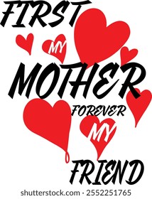 Love my mom  Mother's Day, Best Mom,  typography vector quotes background , Mother's day  T shirt design Bundle Hand drawn typography phrases, Mothers day