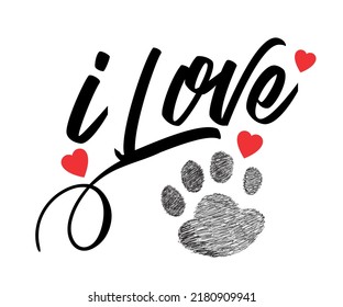 I love my pal stamp, vector isolated object.