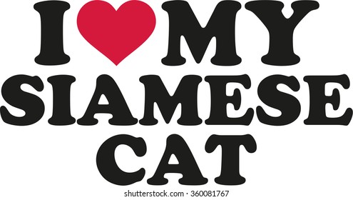 I love my siamese cat