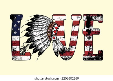 Love My Stamm, Native American Headdress Sublimation Png, Native American Colorful Headdress T Shirt Design, Headdress Vector Design,