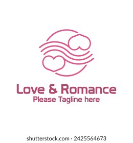 Love n Romance Logo design modern and minimal concept