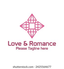 Love n Romance Logo design modern and minimal concept