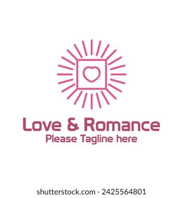 Love n Romance Logo design modern and minimal concept