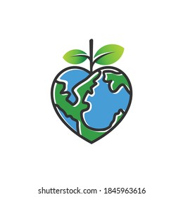 love natural earth vector icon