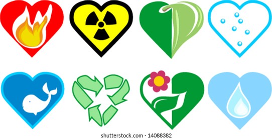 love nature icon set