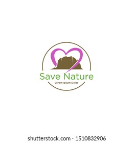 Love the nature logo design mountain element