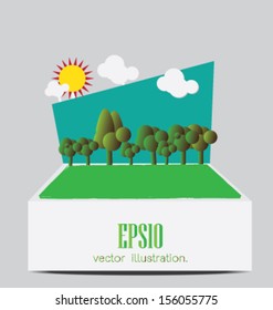 Love nature save world. vector 