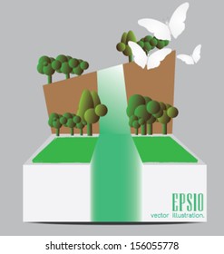 Love nature save world. vector 