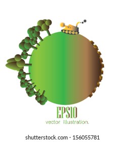 Love nature save world. vector 