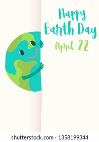 Love nature vector illustration for card

The earth is round - Earth planet - Happy Earth Day 22 April