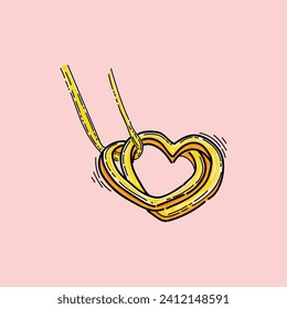 love necklace for valentine illustration vector design