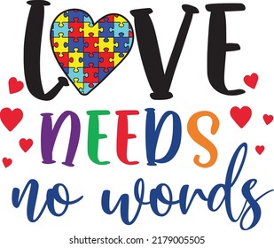 Love Needs No Words Vector